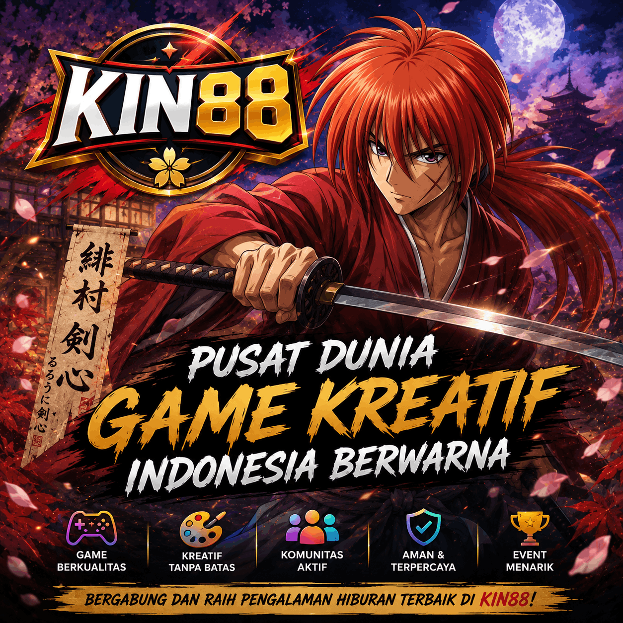 KIN88 | Pusat Dunia Game Kreatif Indonesia Berwarna